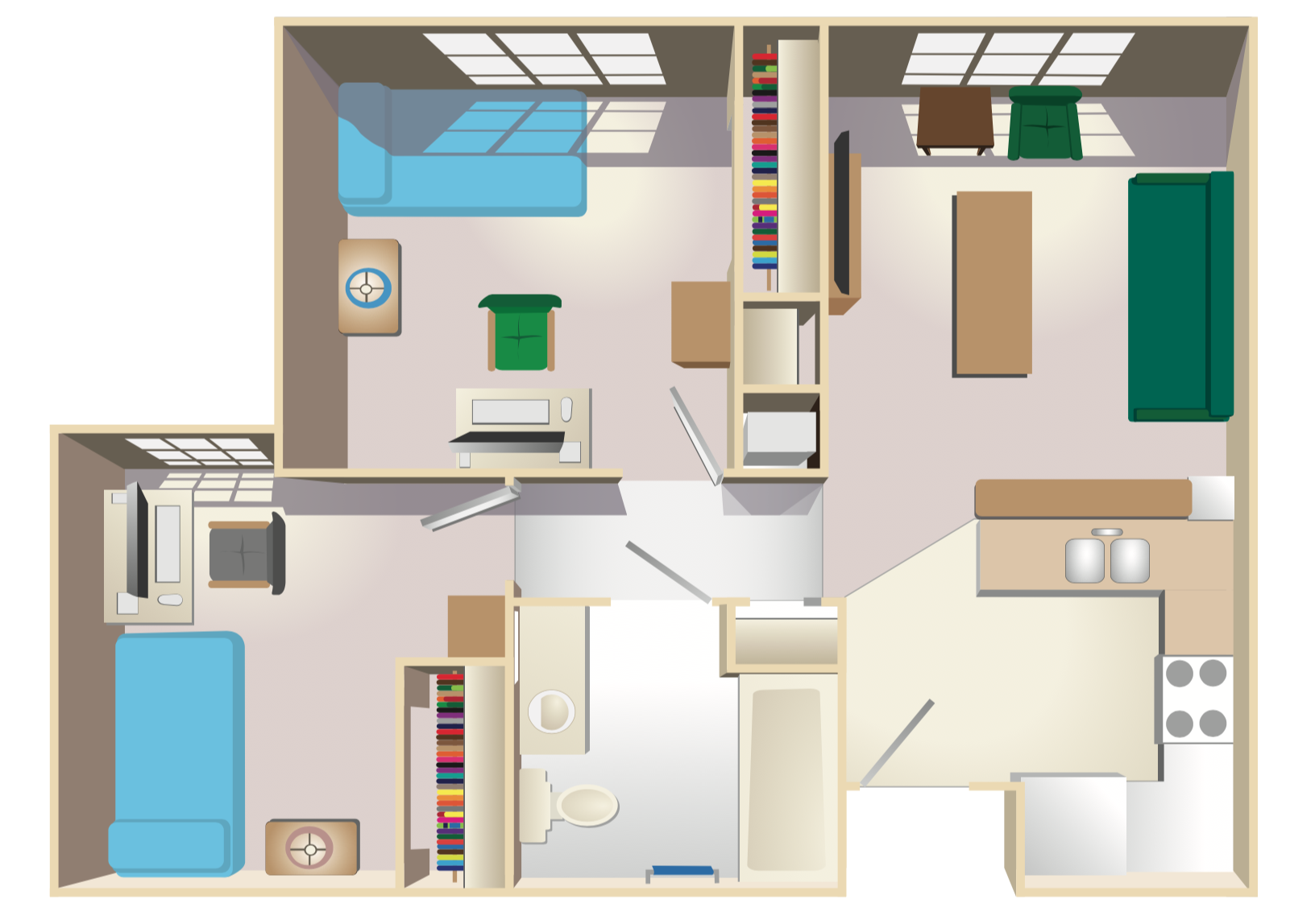 2 bedroom floorplan full