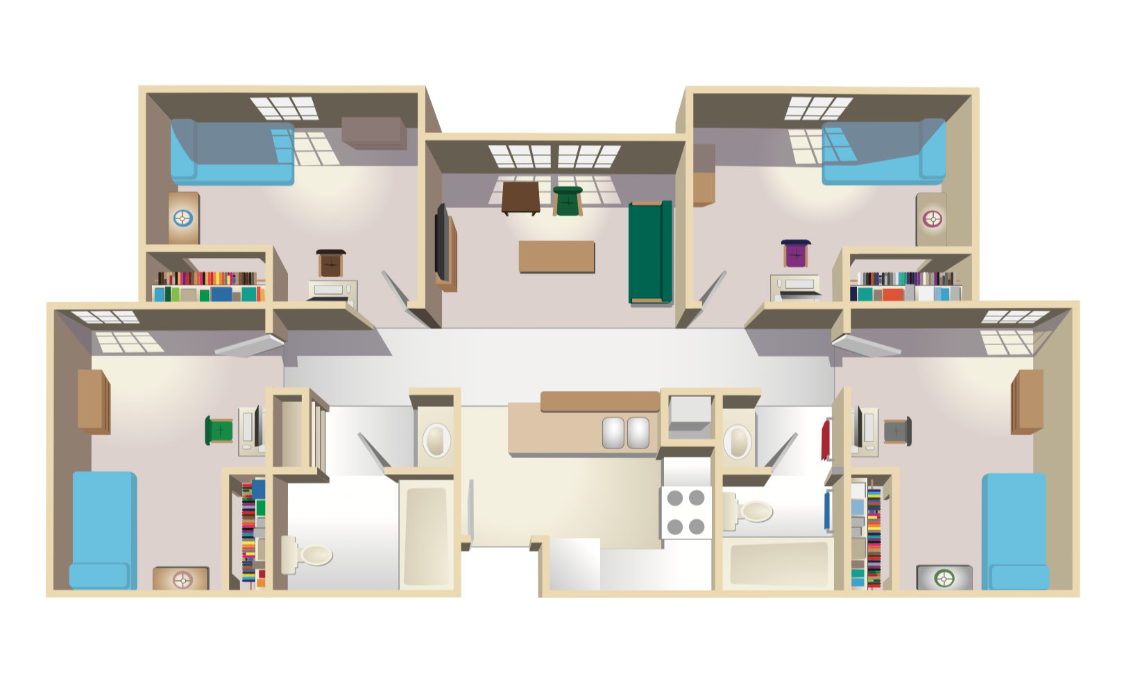 4 bedroom floor plan full